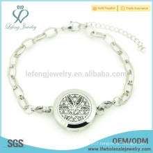 Silver charm perfume bracelet, charm bracelets for women